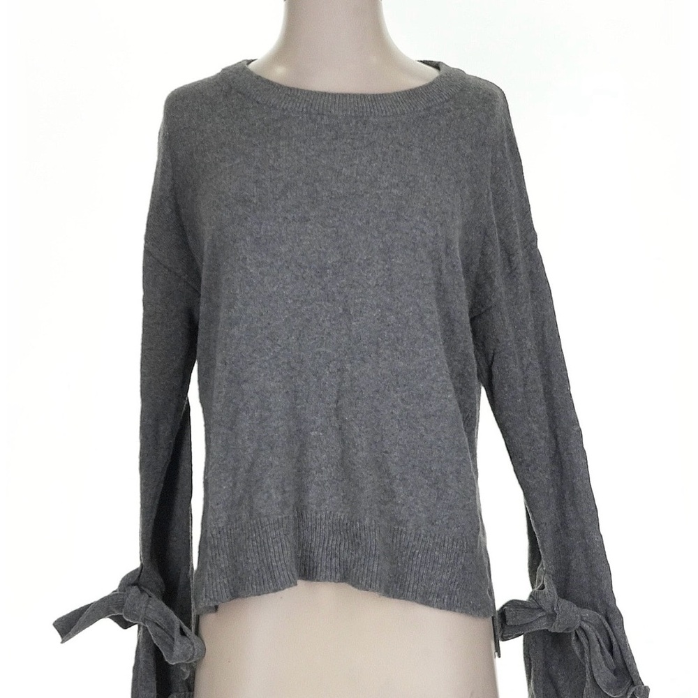 Madewell Gray Women's Sweater with Bow Details